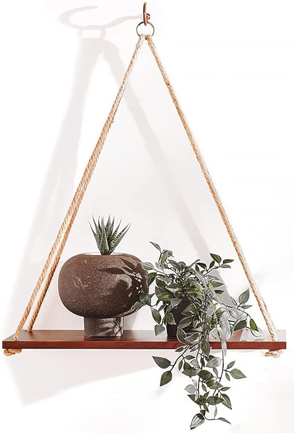 UHUD CRAFTS Adjustable Rope Hanging Shelf