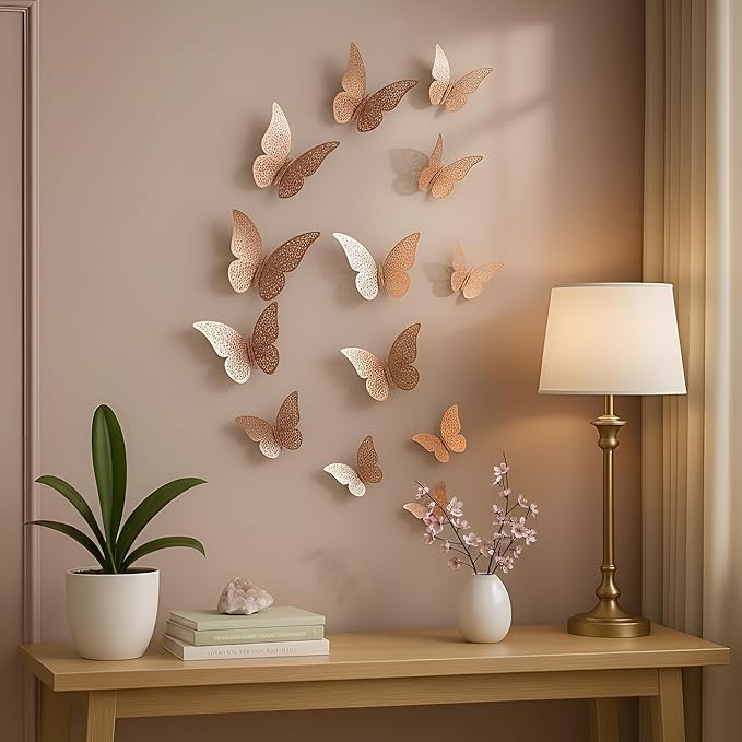 Xtore® 3D Butterfly Set (Rose Gold)